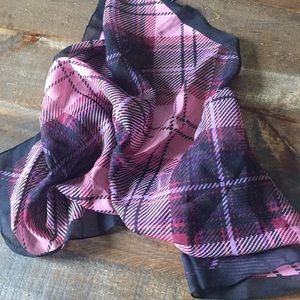 100% Polyester plaid print scarf